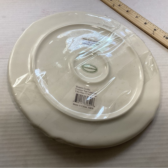 Vintage Portmerion Botanie Garden 11" Floral Cake Plate with Server - Picture 4 of 9